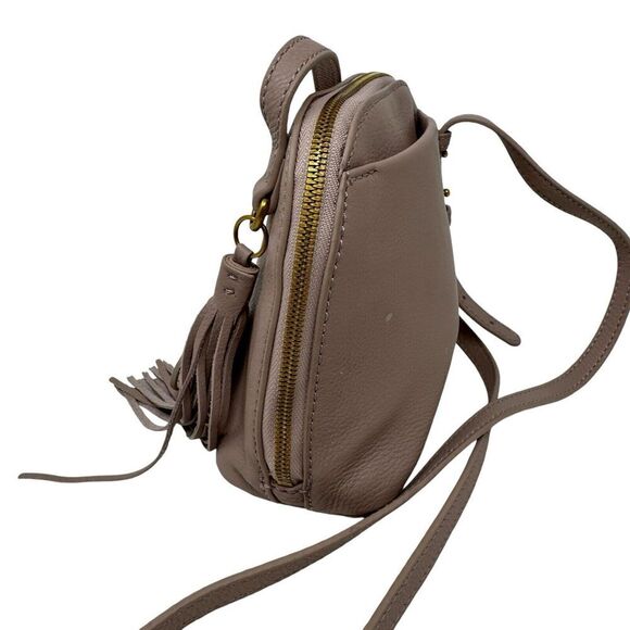HOBO Nash Crossbody Purse Small Bag Pink Leather Zip Around Tassel Womens - Picture 9 of 16